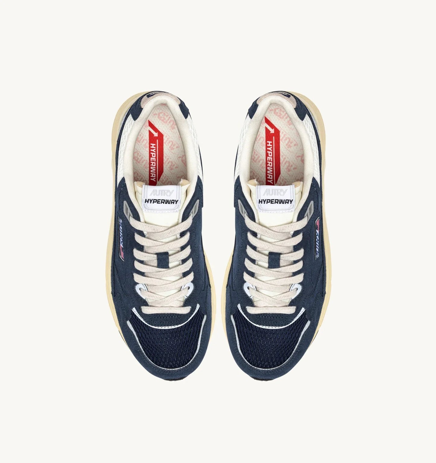 BASKETS HYPERWAY EN MESH ET DAIM BLUETTE ET MARSHMALLOW