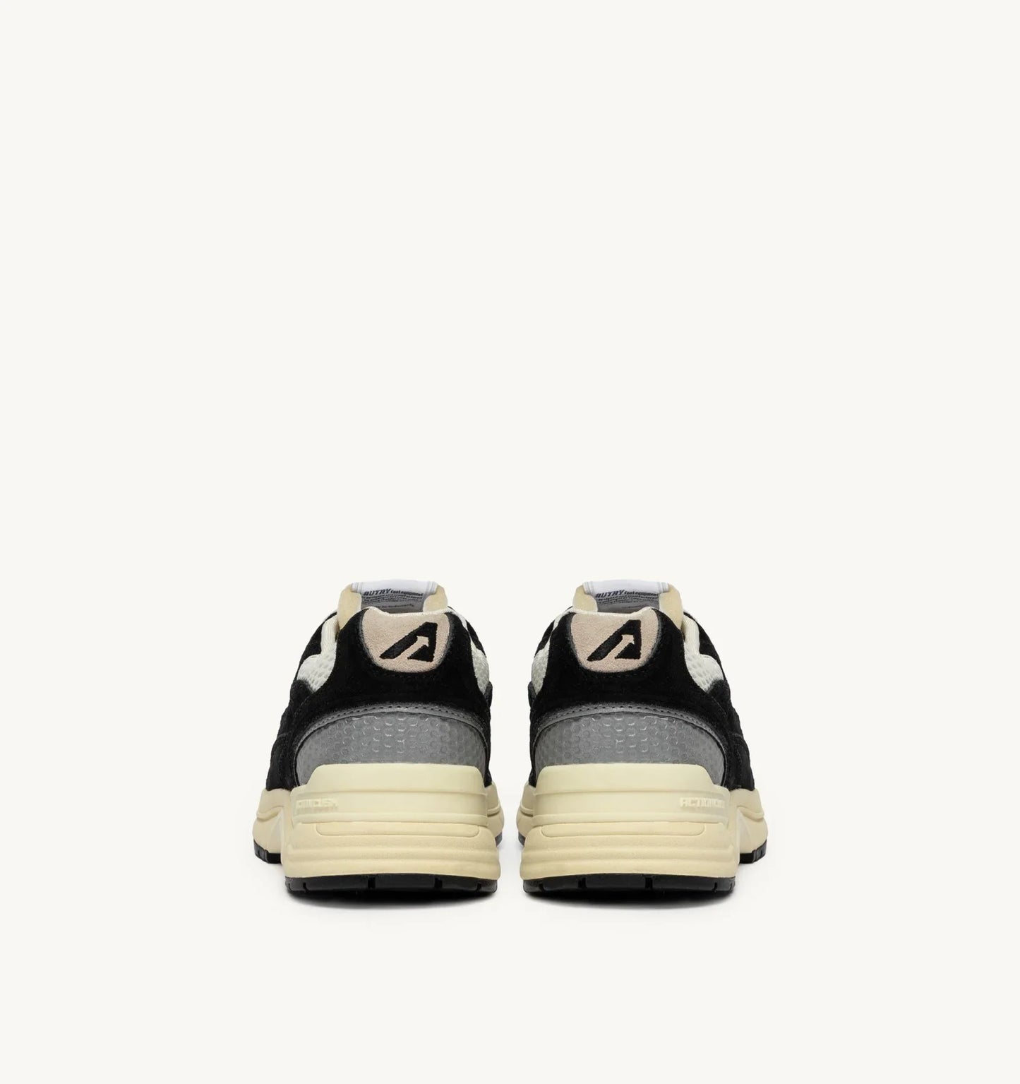 BASKETS HYPERWAY EN MESH ET DAIM NOIR ET ARGENT
