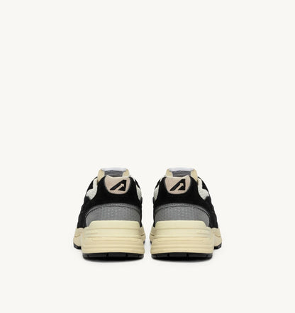 BASKETS HYPERWAY EN MESH ET DAIM NOIR ET ARGENT