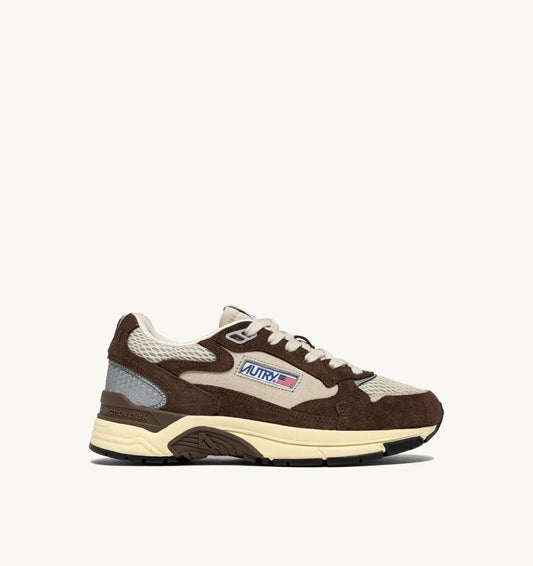 BASKETS HYPERWAY EN MESH ET DAIM SAND ET COTTO