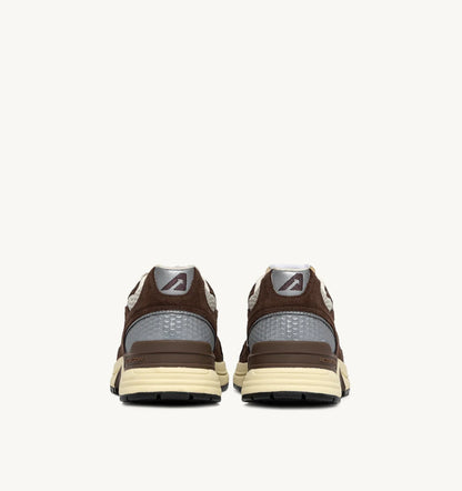 BASKETS HYPERWAY EN MESH ET DAIM SAND ET COTTO