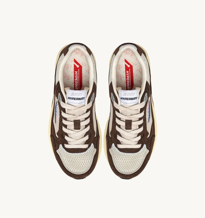 BASKETS HYPERWAY EN MESH ET DAIM SAND ET COTTO