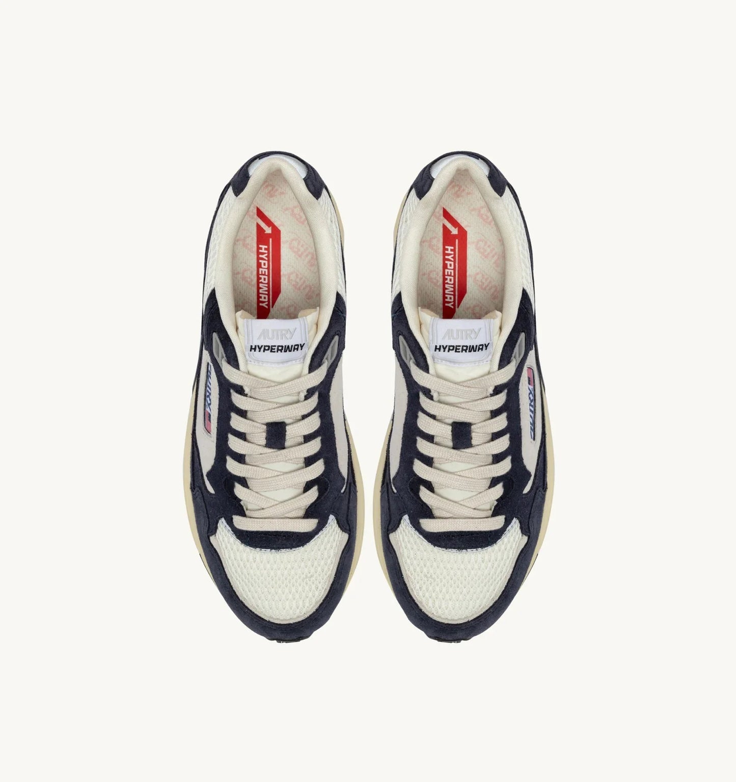 BASKETS HYPERWAY EN MESH ET DAIM SPACE BLUE ET ARGENT