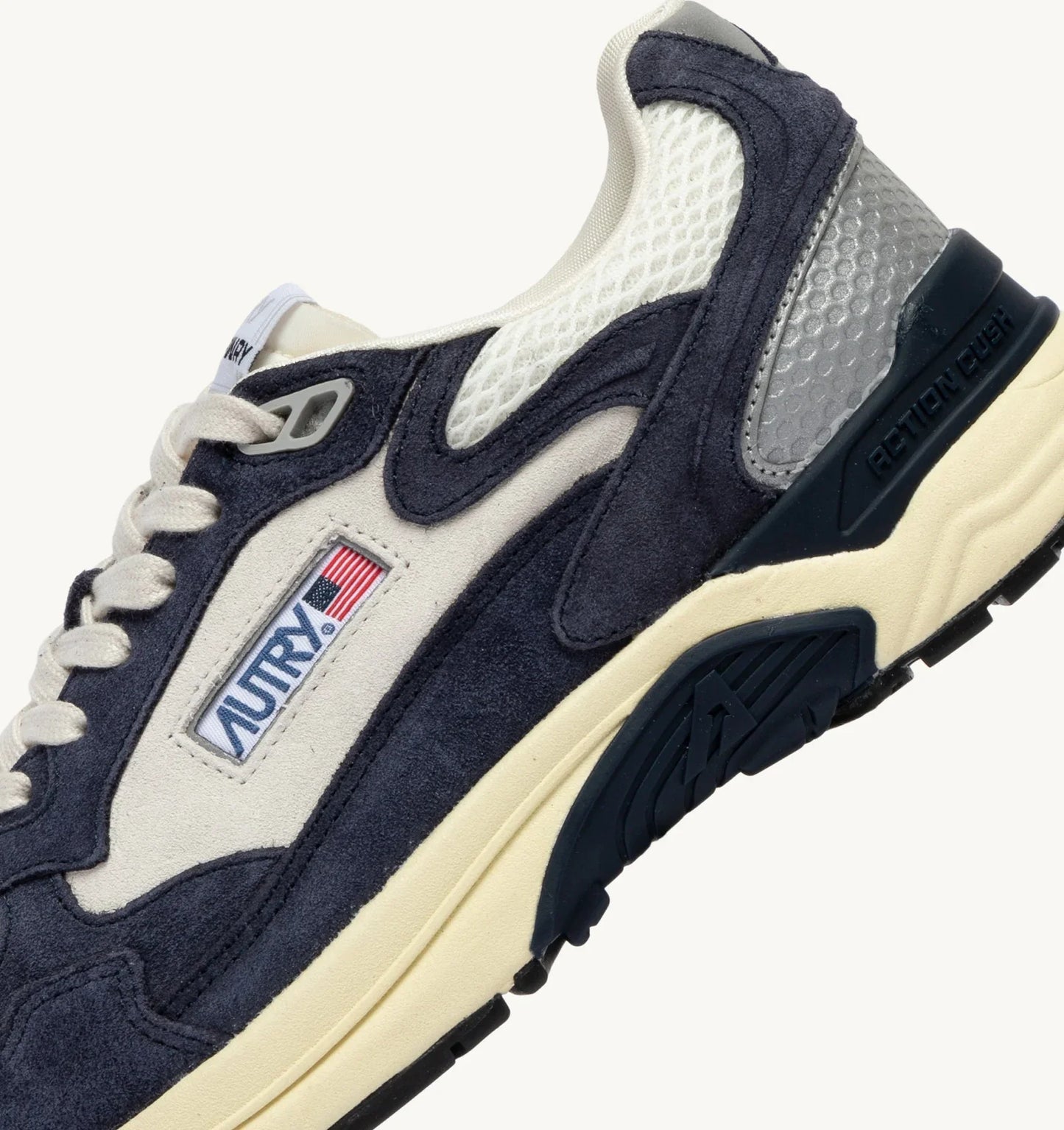 BASKETS HYPERWAY EN MESH ET DAIM SPACE BLUE ET ARGENT