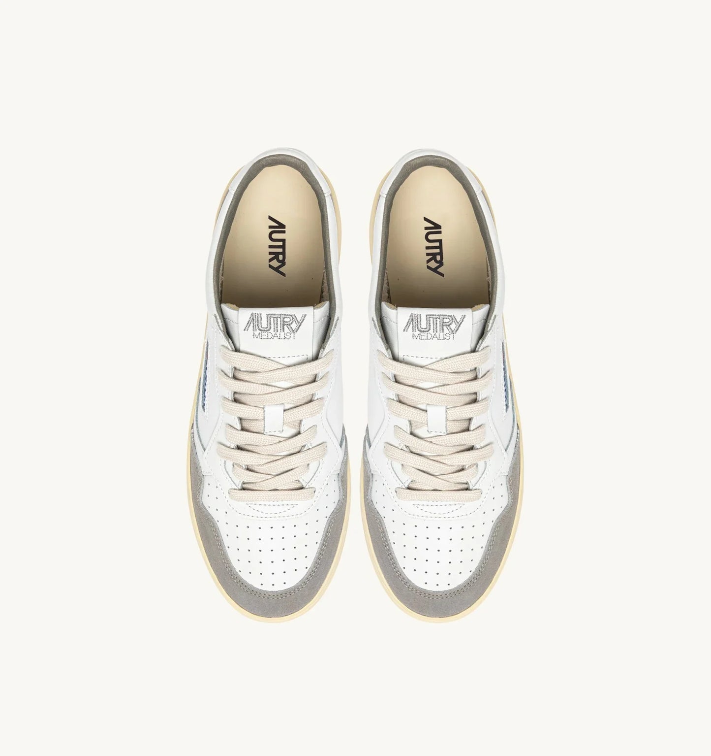BASKETS MEDALIST LOW EN CUIR BLANC ET DAIM VAPOR